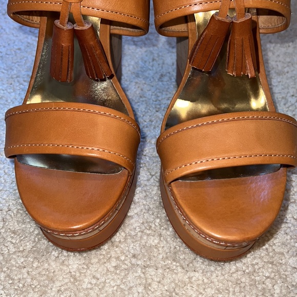 Coach Guileietta Leather and Cork Platform Sandals - Picture 6 of 13